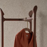 Clothes hanger floor-to-ceiling bedroom door solid wood hanger household rosewood movable dirty clothes basket rattan coat rack