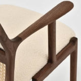 Snow line chair Simple style rattan wooden dining chair home living room back design chair